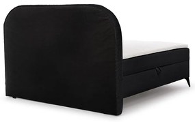 Черно боксспринг легло 180x200 cm с място за съхранение Ornes – Ropez