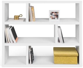 Бял шкаф за книги 120x105 cm Dublin - TemaHome