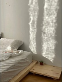 Единично легло 120x200 cm от масивен бор без табла с включена подматрачна рамка в естествен цвят Dock – Karup