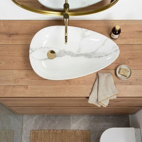 Умивалник за плот Rea Greta 65 Bianco Shiny