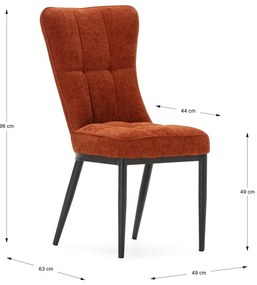 Трапезни столове в комплект от теракотени 2 бр. Damon – Marckeric