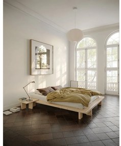 Кафяво нощно шкафче от масивен бор Japan – Karup Design