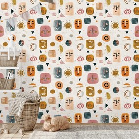 Самозалепващ тапет – Абстрактни лица и геометрия