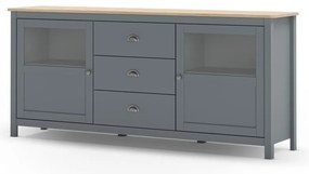 Скрин сиво-зелен от масивен бор 180x80x40 cm Misti – Marckeric