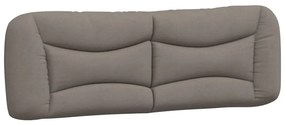 374592 vidaXL Мека табла за легло, таупе, 160 см, плат