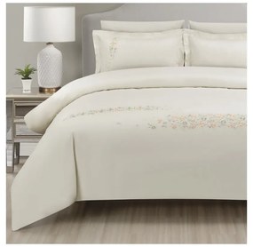 Кремаво единично спално бельо от памучен сатен с включен долен чаршаф/6 части 140x200 cm Maison Bloom – Mila Home Luxury