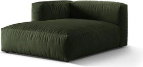 Зелен кадифен модул за диван (ляв ъгъл) Martina – Micadoni