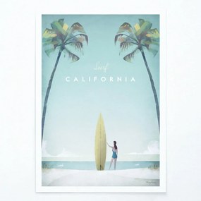 Плакат , 30 x 40 cm California - Travelposter