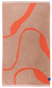 Оранжева/светлокафява кърпа от органичен памук 70x133 cm Nova Arte - Mette Ditmer Denmark