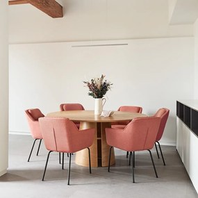 Кръгла трапезна маса от декор от ясен ø 157 cm Cep – Teulat