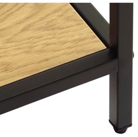 Библиотека от декор от дъб в черен и естествен цвят 80x180x35 cm Altino – Unique Furniture