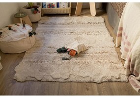 Кремав детски пуф Tic-Tac-Toe – Lorena Canals