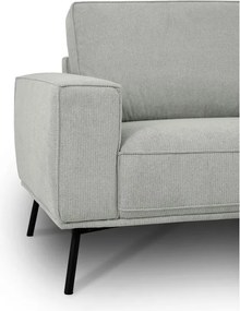 Светлосив шенилов ъглов диван (десен ъгъл/L форма) Amsterdam – Scandic