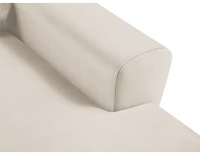 Бежов кадифен разтегателен ъглов диван с място за съхранение (десен ъгъл) Kyoto – Cosmopolitan Design