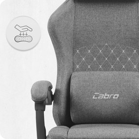 CABRO C503 дизайнерски геймърски стол с подложка за крака, до 150 кг, сив