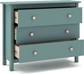 Нисък детски скрин от борова дървесина в цвят бензин 100x80 cm Max - Marckeric