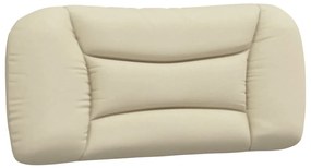 374542 vidaXL Мека табла за легло, кремава, 90 см, плат