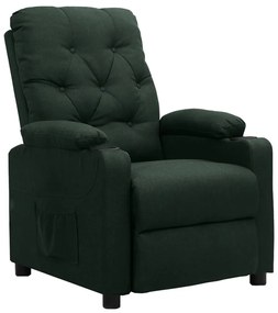 3093483 vidaXL Изправящ стол, тъмнозелен, текстил