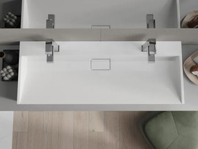 Mexen Ava мивка за плот от конгломерат 2/O 120 x 46 cm, бяла - 23011202
