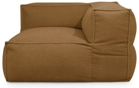 Кафяв пуф от букле Mass Corner 125 Right – SLOWDOWN