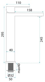 Смесител за баня Rea Arlo Black