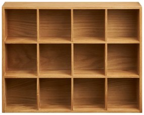 На няколко нива стенен рафт от декор от дъб в естествен цвят 11 cm Soria – House Nordic