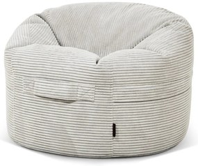 Кремав детски пуф от рипсено кадифе Roll 80 – SLOWDOWN