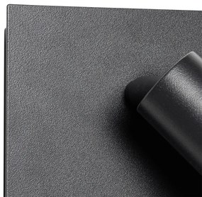 Външна стенна лампа черна с LED IP54 Сензор за движение - Simon