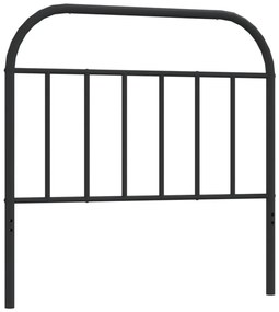 353665 vidaXL Метална резервна табла за легло, черна, 107 см