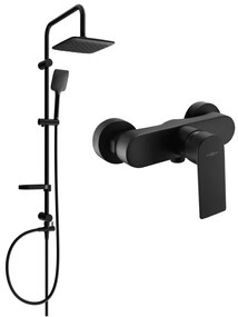 Mexen Royo Sven външен душ комплект с душ глава и душ батерия, черен - 72240262-70