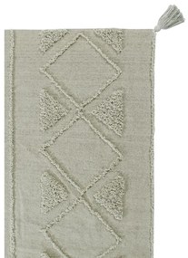 Светлозелен ръчно изработен памучен килим подходящ за пране 170x240 cm Tribu Olive – Lorena Canals