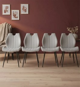 Стол Arco Velvet-Светъл Сив (4) парчета