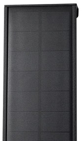 Външна стенна лампа черна 30 см с LED 4-степенен димер със слънчев панел - Serena