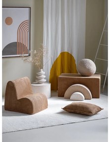 Кафяв детски стол от рипсено кадифе Cloud – Wigiwama