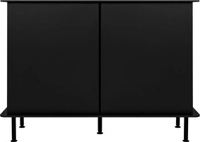 Черен скрин с отвор за кабели 120x88x50 cm Suumo – noo.ma