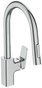 Стоящ смесител за кухня Ceraplan, BD338AA, Vidima, с висок тръбен чучур и 2-фунцкионален изтеглящ спрей