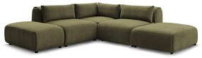 Зелен ъглов диван (променлив) Jeanne - Bobochic Paris