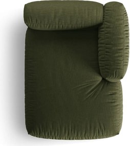 Зелен модул за диван (десен ъгъл) Martina – Micadoni Home