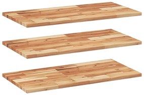 3279553 vidaXL Плаващ рафт, 3 бр, 60x40x2 см, маслен финиш, акация масив