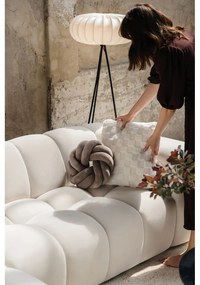 Кафяво-сив кадифен ъглов диван (ляв ъгъл) Cube – Bonami Selection