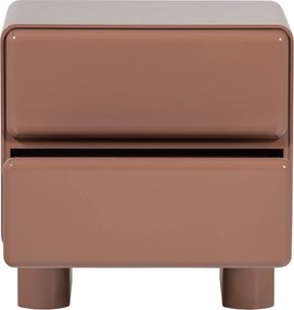 Розово гланцово нощно шкафче Lustra – WOOOD