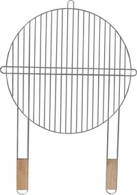 Решетка за грил Master Grill & Party MG257, 51 см, Дървени дръжки, Хром