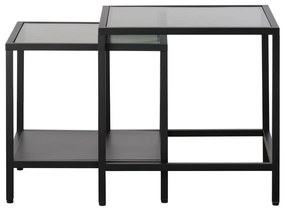 Стъклени масички за съхранение в комплект от 2 бр. 50x50 cm Bronco - Unique Furniture