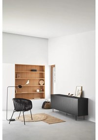 Черен нисък скрин 211x80 cm Sierra – Teulat