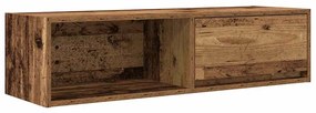 861486 vidaXL ТВ шкаф Старо дърво 100x31x25,5 см Инженерна дървесина