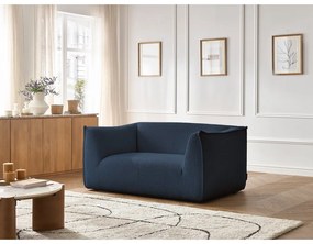 Тъмносин диван от прежда с примки от букле 170 cm Giorgia – Bobochic Paris