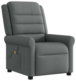 4015647 vidaXL Масажен наклоняем стол, тъмносив, текстил