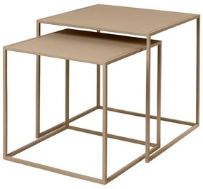 Бежови метални масички за кафе в комплект от 2 броя 40x40 cm Fera - Blomus