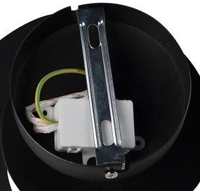 Интелигентна таванна лампа със спирална абажура черна с WiFi A60 - Scroll