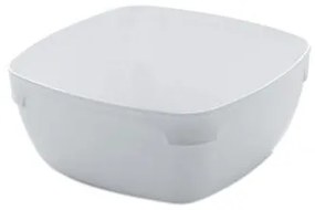 Поликарбонатна купичка квадратна без капак бяла 11x11xh4.8см 300мл (SB.D11W) - Rubikap